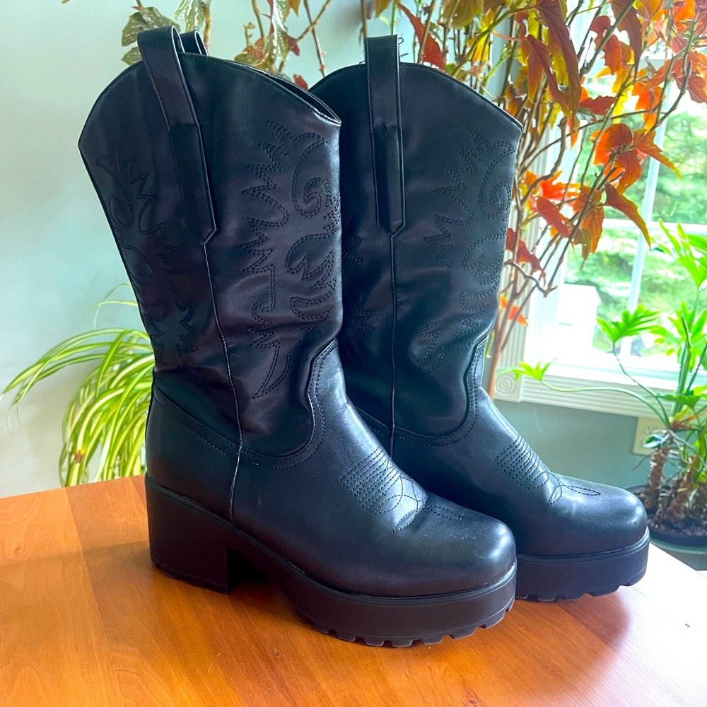 wintu chunky western boots